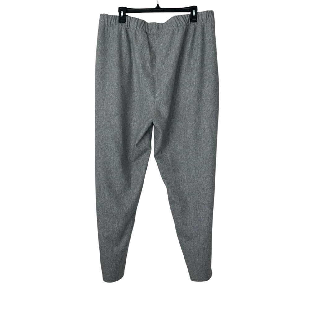 NWT Eileen Fisher Soft Wool Flannel Pleated Tapered Ankle Pants in Gray size XL - Picture 11 of 12